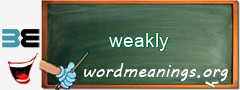 WordMeaning blackboard for weakly